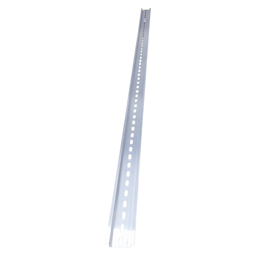 Metal shelf bracket on a white background