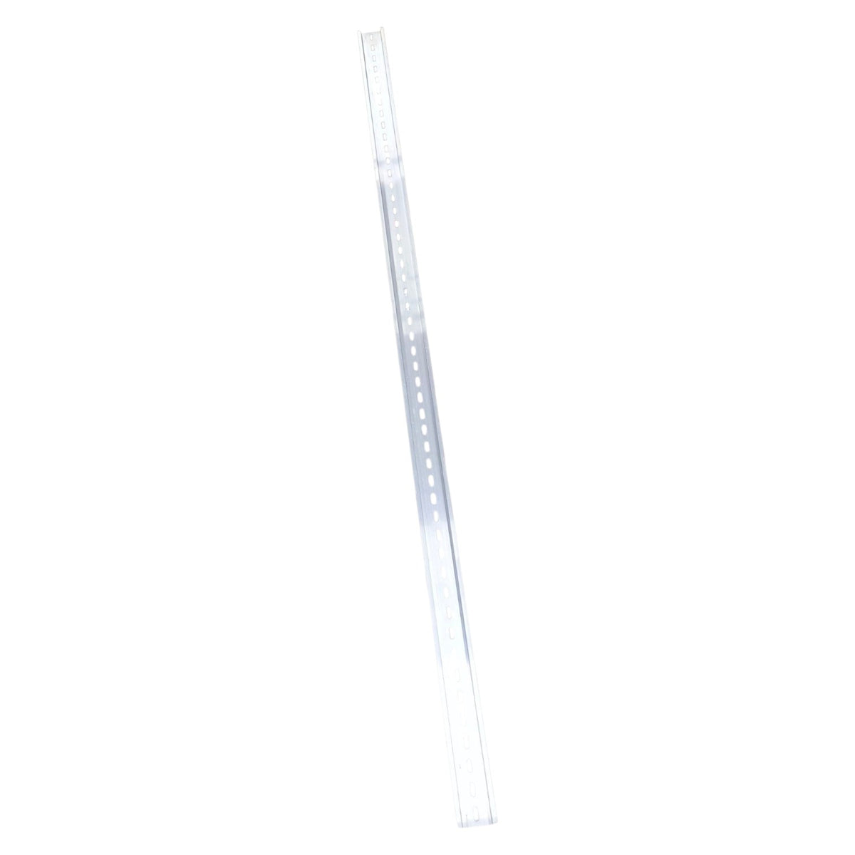 White ruler with measurement markings on a white background