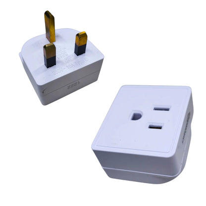 Amazon Basic Flat Pin with Ground to Type G 10A 250V Type B to Type G Travel Adaptor UK HK