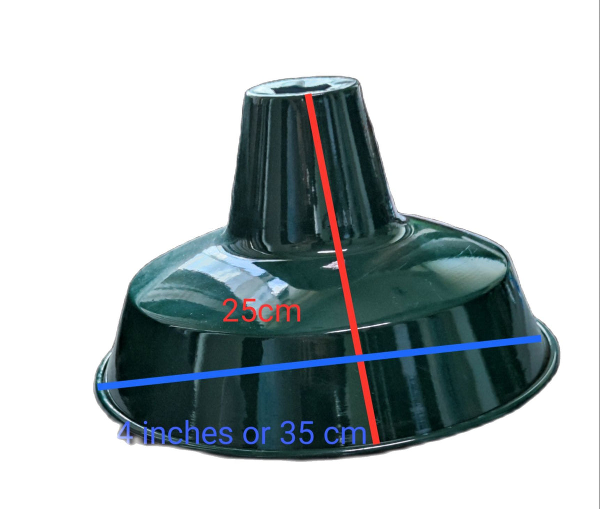 Amco 14 inch green lamp cover Deep Type with a sleek design for lighting installations