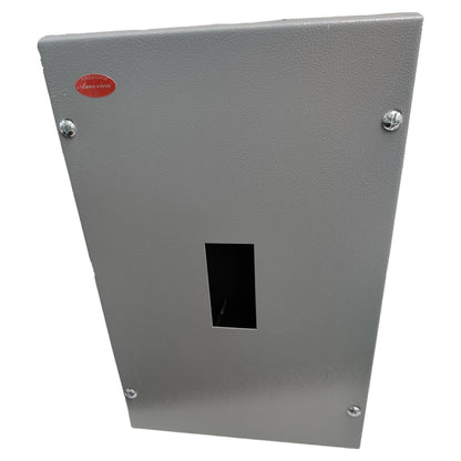 Metallic box with a small rectangular cutout on a white background America Nema 1 Circuit Breaker Enclosure For TQD Type 2 Pole Or 3 Pole Breaker Panel Board Single Breaker Electx Electrical Supply