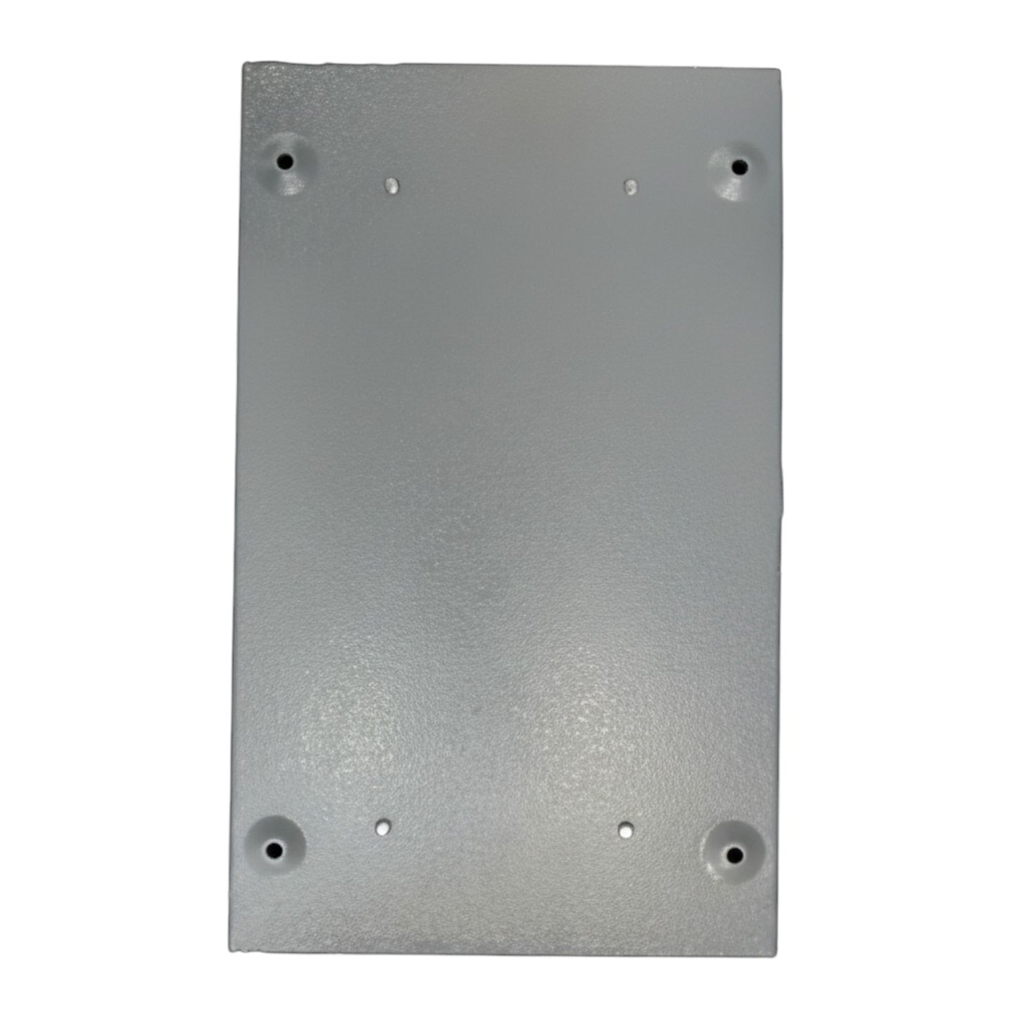 Rectangular metallic plate with four holes on a white background America Nema 1 Circuit Breaker Enclosure For TQD Type 2 Pole Or 3 Pole Breaker Panel Board Single Breaker Electx Electrical Supply