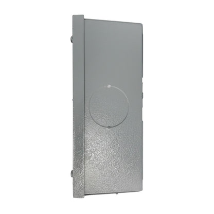 Metallic rectangular object with circular cutout on a white background America Nema 1 Circuit Breaker Enclosure For TQD Type 2 Pole Or 3 Pole Breaker Panel Board Single Breaker Electx Electrical Supply