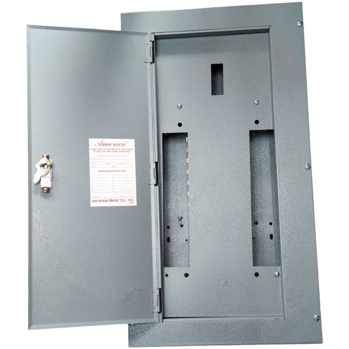 America Panel Board TQD Main 3 Pole 18 Branches TQC 2 Pole Bolt On AMPBTQD3P18BR2PBO I Electx Electrical Supply