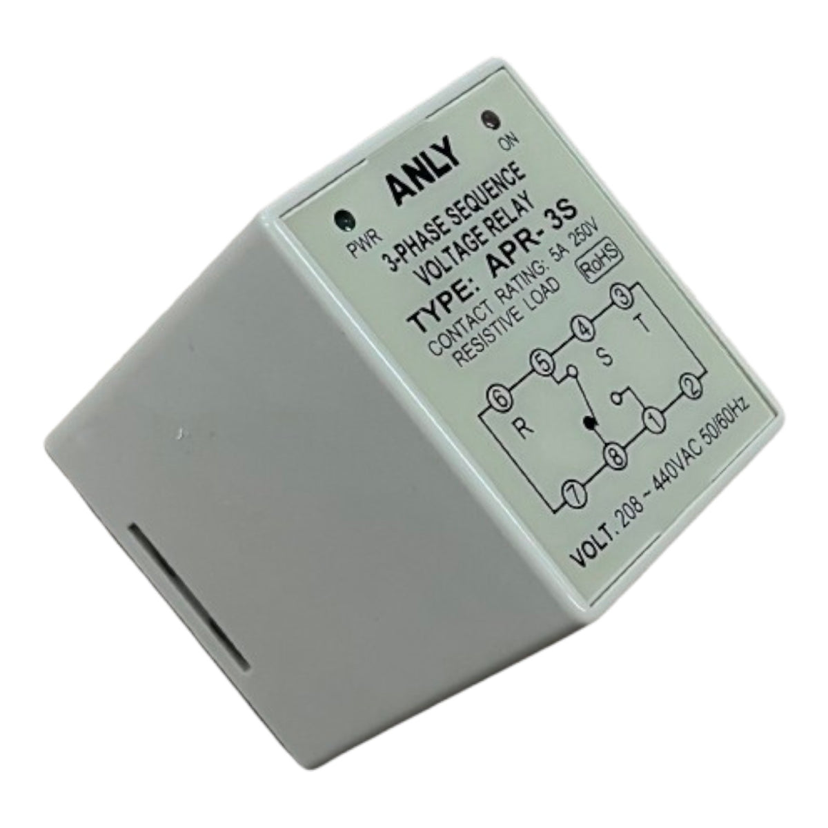 Anly 3-phase sequence voltage relay on a white background