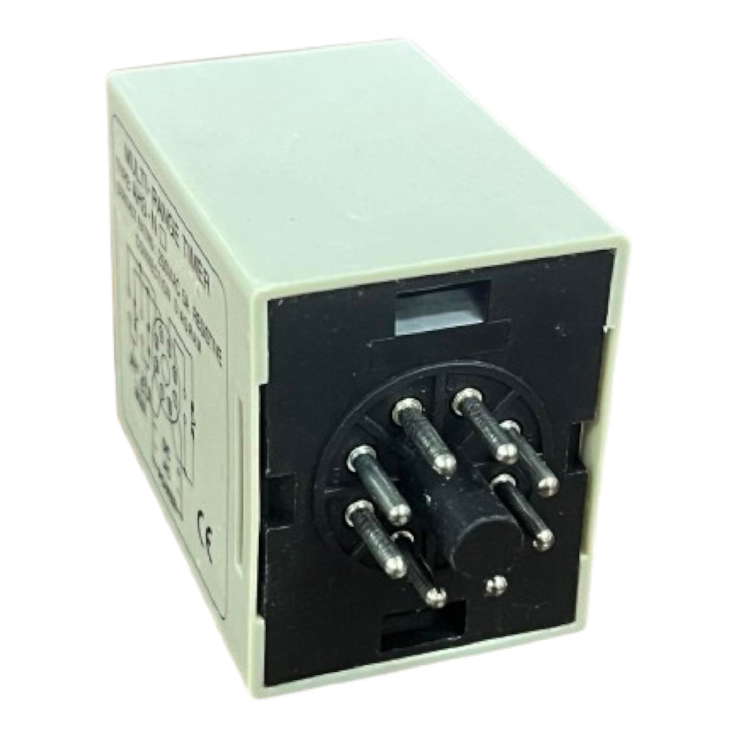 Electrical component with terminal blocks on a white background