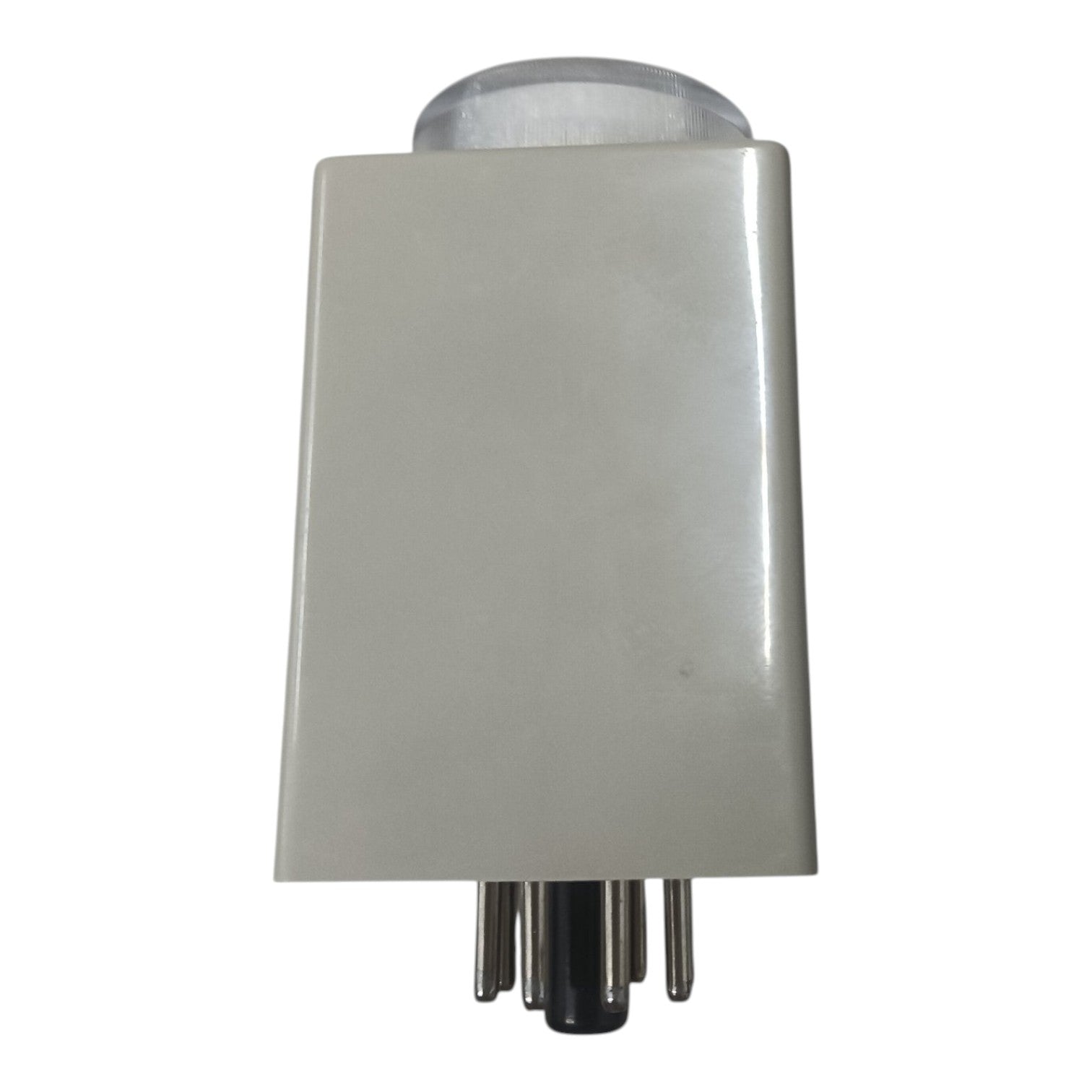 Rectangular wall light fixture with cylindrical base on a white background