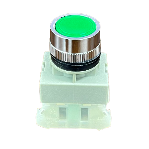Auspicious 22mm Green Push Button Switch 3A 220V 1NO 1NC