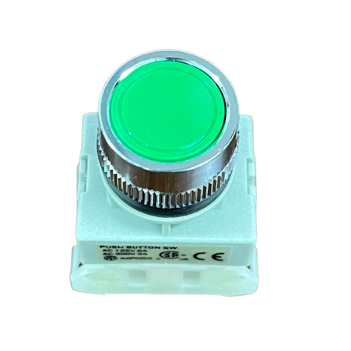 Auspicious 22mm Green Push Button Switch 3A 220V 1NO 1NC