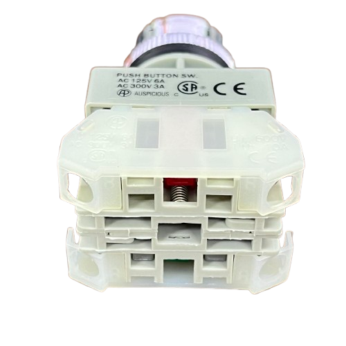 Auspicious 3A 220V Push Button Switch 3A 1NO 1NC Red