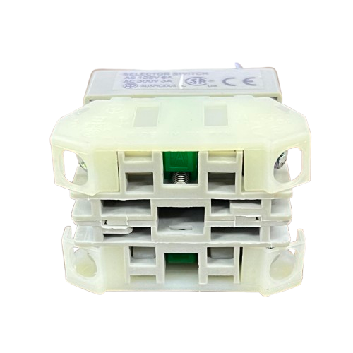 Auspicious 2 Position Selector Switch with Spring Return 1NO 1NC 25mm 3A 220V