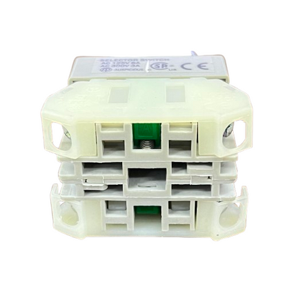 Auspicious 2 Position Selector Switch with Spring Return 1NO 1NC 25mm 3A 220V