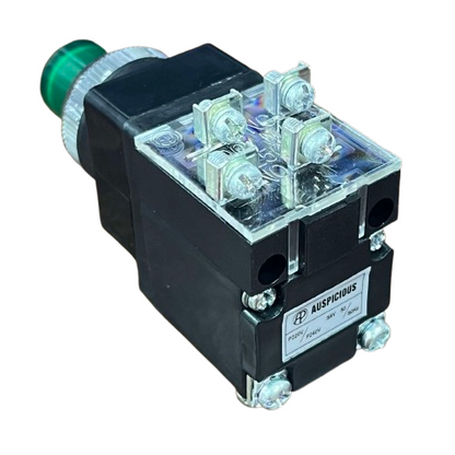 Auspicious Green Illuminated Push Button Switch 25mm LPBT25G