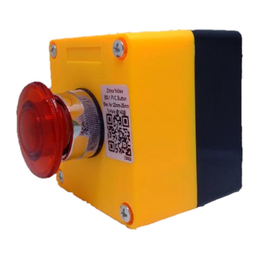 Auspicious Illuminated Emergency Push Button Red 22mm 3A 220V 1NO with Surface Type Box Electx Electrical Supply