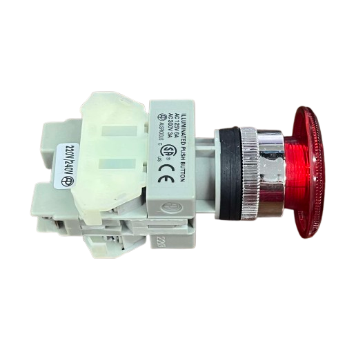 Auspicious Illuminated Emergency Push Button Red 22mm 3A 220V AC
