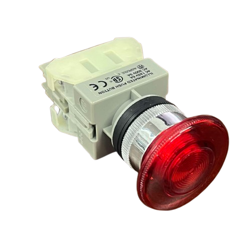 Auspicious Illuminated Emergency Push Button Red 22mm 3A 220V AC