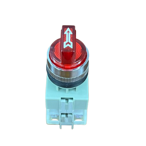 Auspicious 22mm Illuminated Selector Switch Red 3 Position 3A 220V