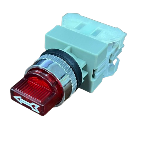Auspicious Illuminated Selector Switch 22mm Red 2 Position 3A 220V