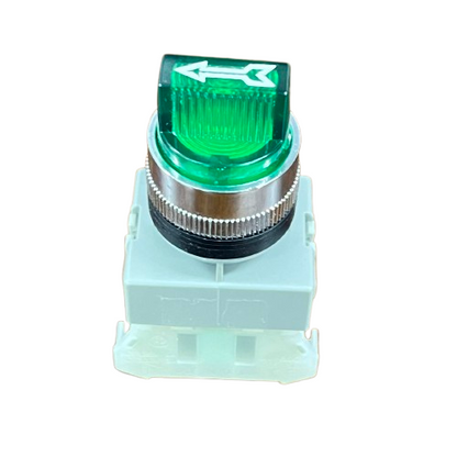 Auspicious Illuminated Selector Switch 22mm Green 2 Position 3A 220V