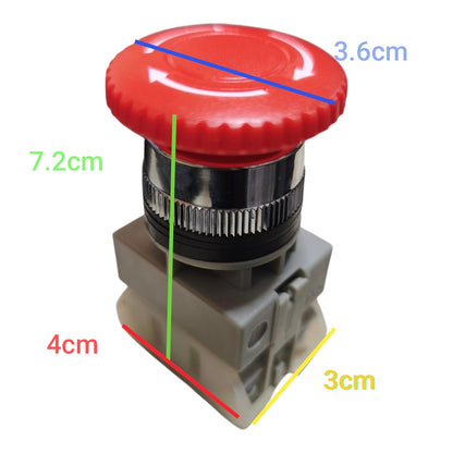 Auspicious Latching Emergency Stop Push Button 25mm Twist to Unlock 3A 220V ALEPB-25 Electx Electrical SUpply