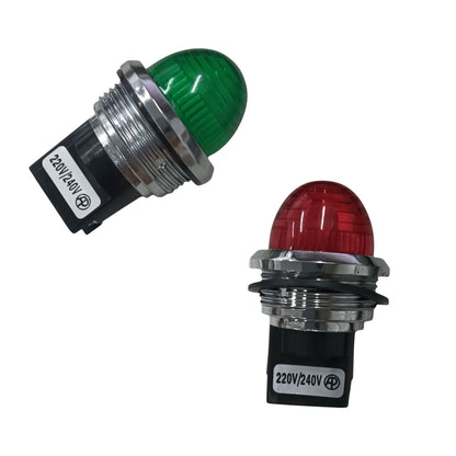 Auspicious Pilot Lamp 30mm 220V Available Red or Green NPLR30220V Electx Electrical Supply