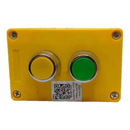 Auspicious Push Button Switch 22mm 3A 220V Yellow 1NO and Green 1NO in Surface type Box Electx Electrical Supply