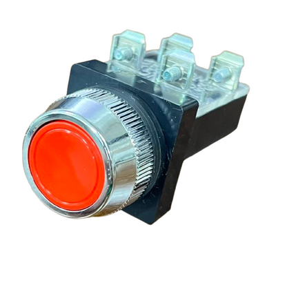 Auspicious Red Push Button Switch 25mm 3A 220V 2NO 2NC