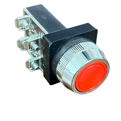 Auspicious Red Push Button Switch 25mm 3A 220V 2NO 2NC