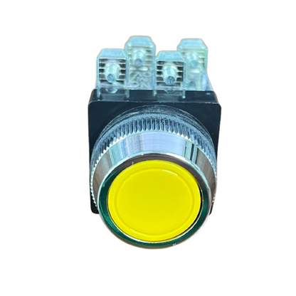Push Button Switch Yellow 25mm  6A 2NO/2NC