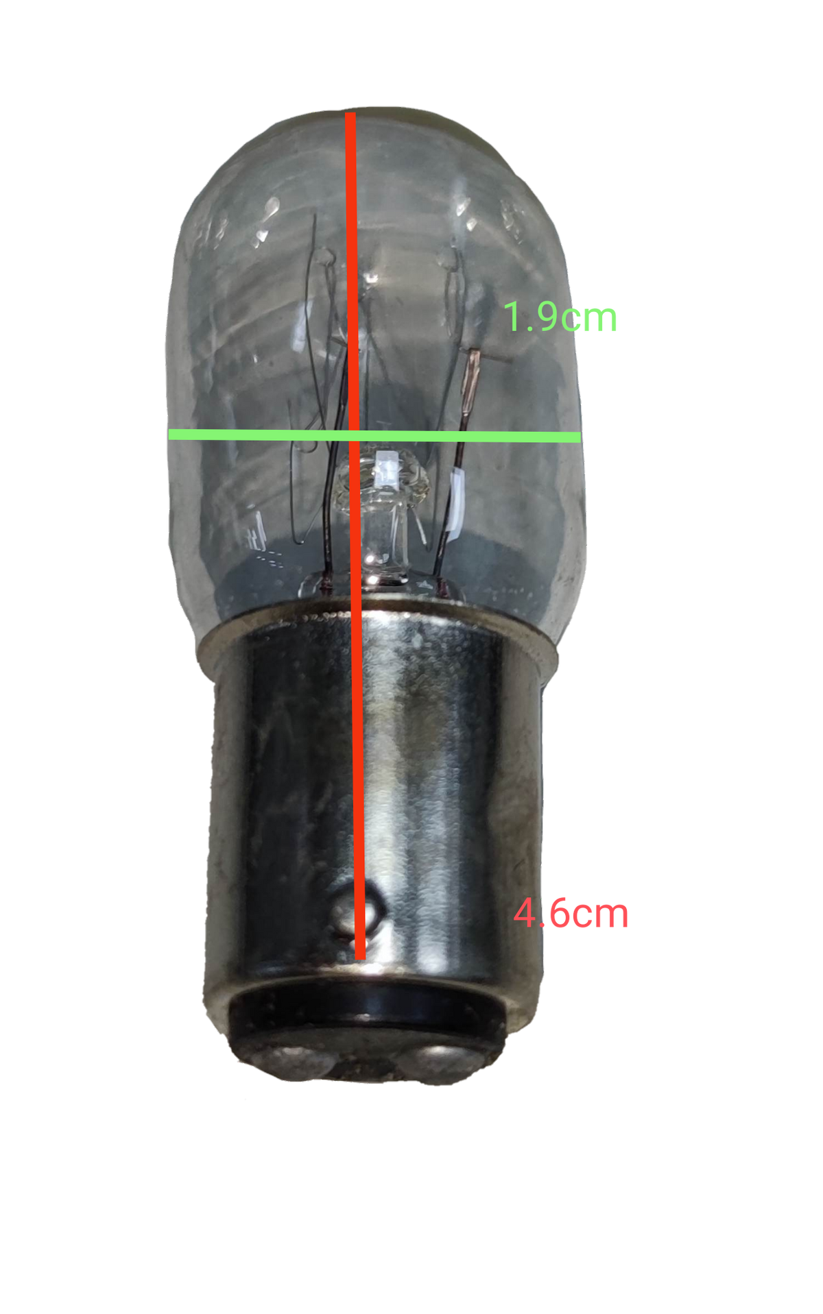 Electx Electrical Supply B15 warning lamp bulb 220V incandescent clear glass bulb with metal base