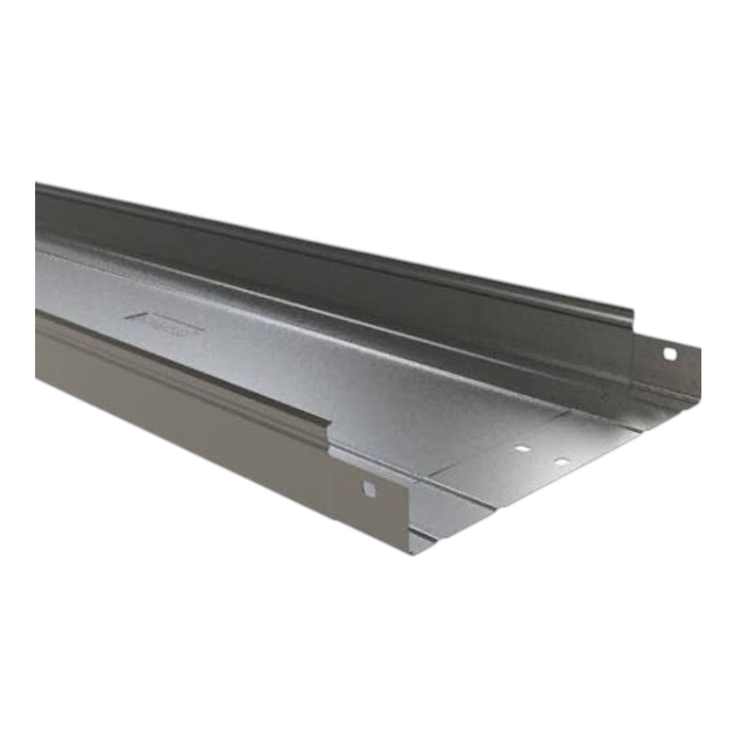 A metal cable tray or conduit section shown at an angle on a plain white background.