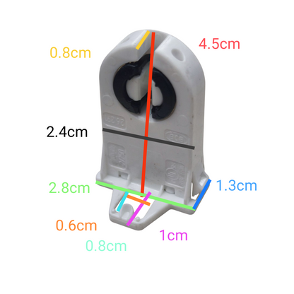 BJB Fluorescent Holder T-8 Push Through Big 26.291.4011.50