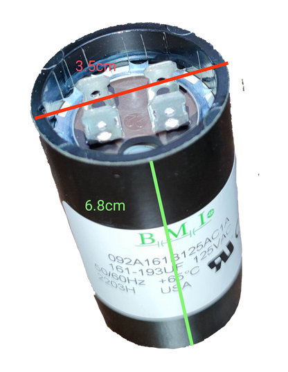 BMI motor starting capacitor 161-193 uf cylindrical electrical component with metal terminals