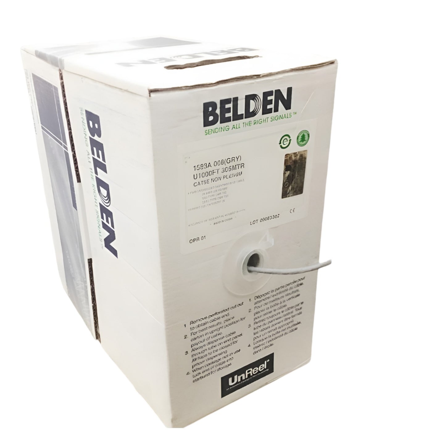 Belden Cat5 UTP Cable 1583A 008 Color Gray 24 AWG Solid