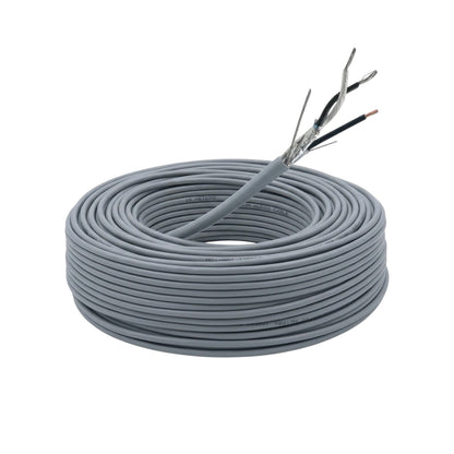 Belden Shielded Data Cable 2 Pairs 4 Cores 24AWG 0.25 mm² 30 m Silver Sheath Polyvinyl Chloride 8719
