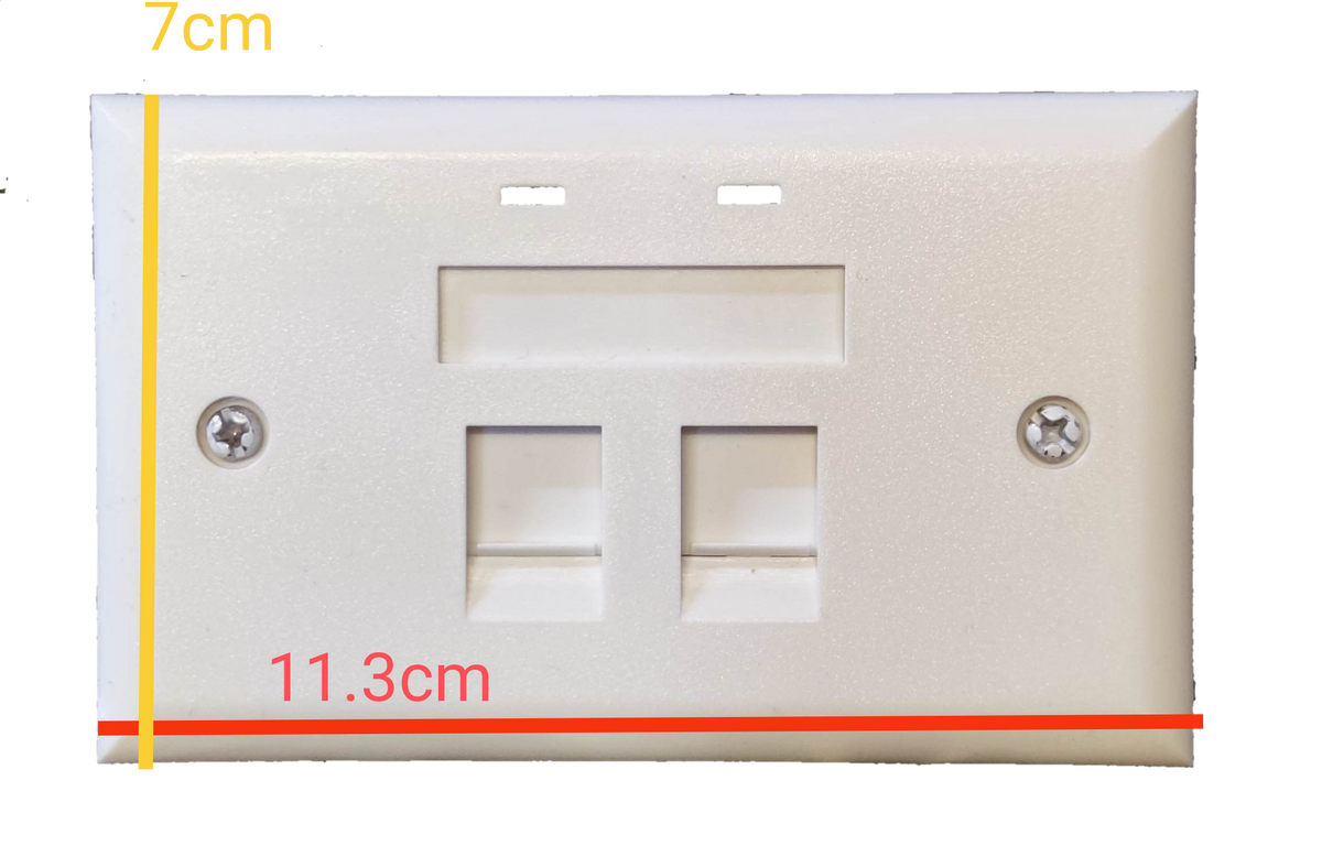 Belkin 2 gang Cat 6 LAN outlet white network wall plate with dual ports for Ethernet connection