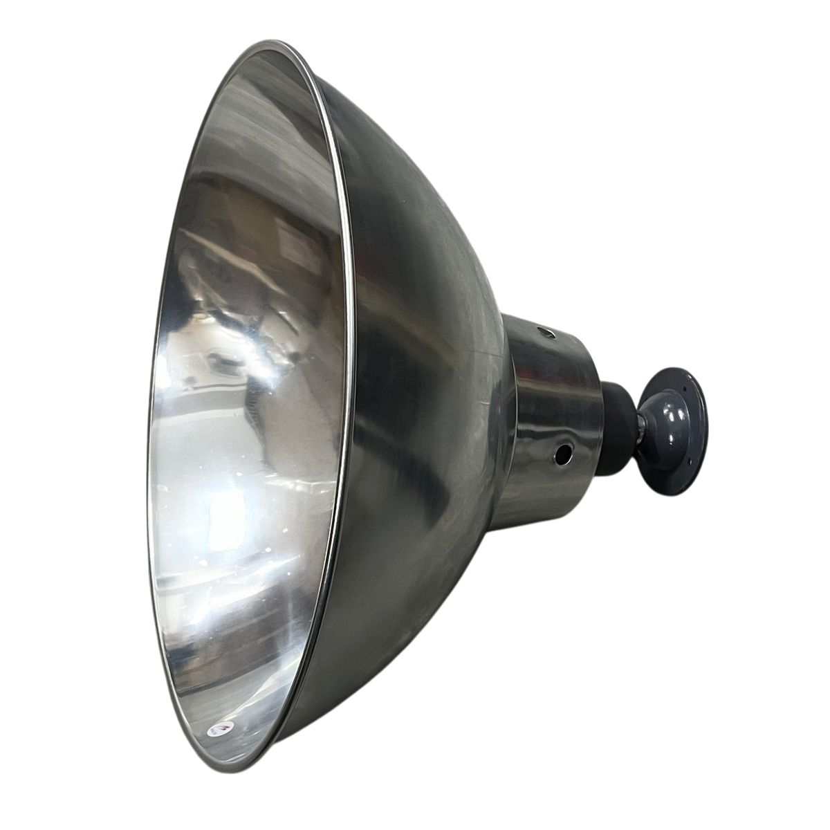 16 Inch aluminum reflector E27 socket lighting installation accessory by Biglite with polished metal finish