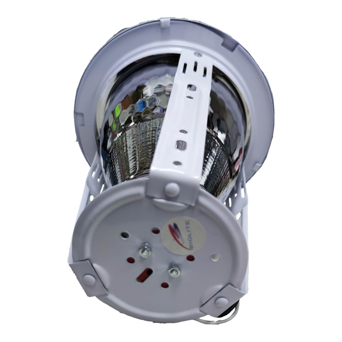 Close-up of a mechanical component with visible branding on a white background