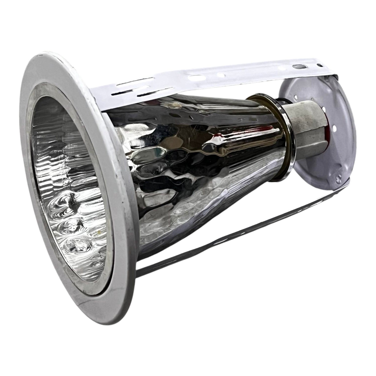 Chrome spotlight on a white background