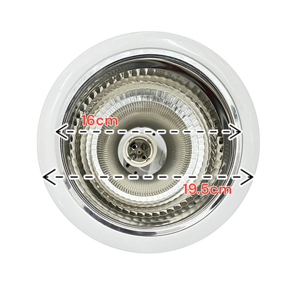 Measurement details of a wheel or pulley system on a white background