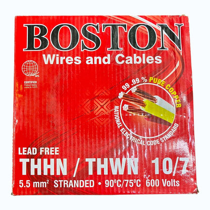Boston THHN AWG 10/7, THWN 5.5mm² Stranded 150 Meters/Roll Green