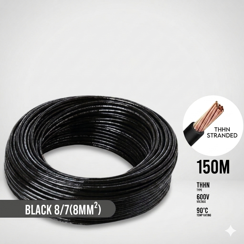 Boston THHN AWG 8/7, THWN 8.0mm² Stranded Red - 150 Meters/Roll Black
