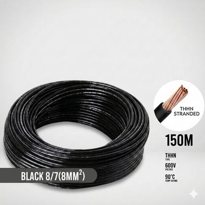 Boston THHN AWG 8/7, THWN 8.0mm² Stranded Red - 150 Meters/Roll Black