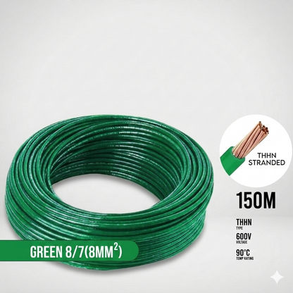 Boston THHN AWG 8/7, THWN 8.0mm² Stranded Red - 150 Meters/Roll Green