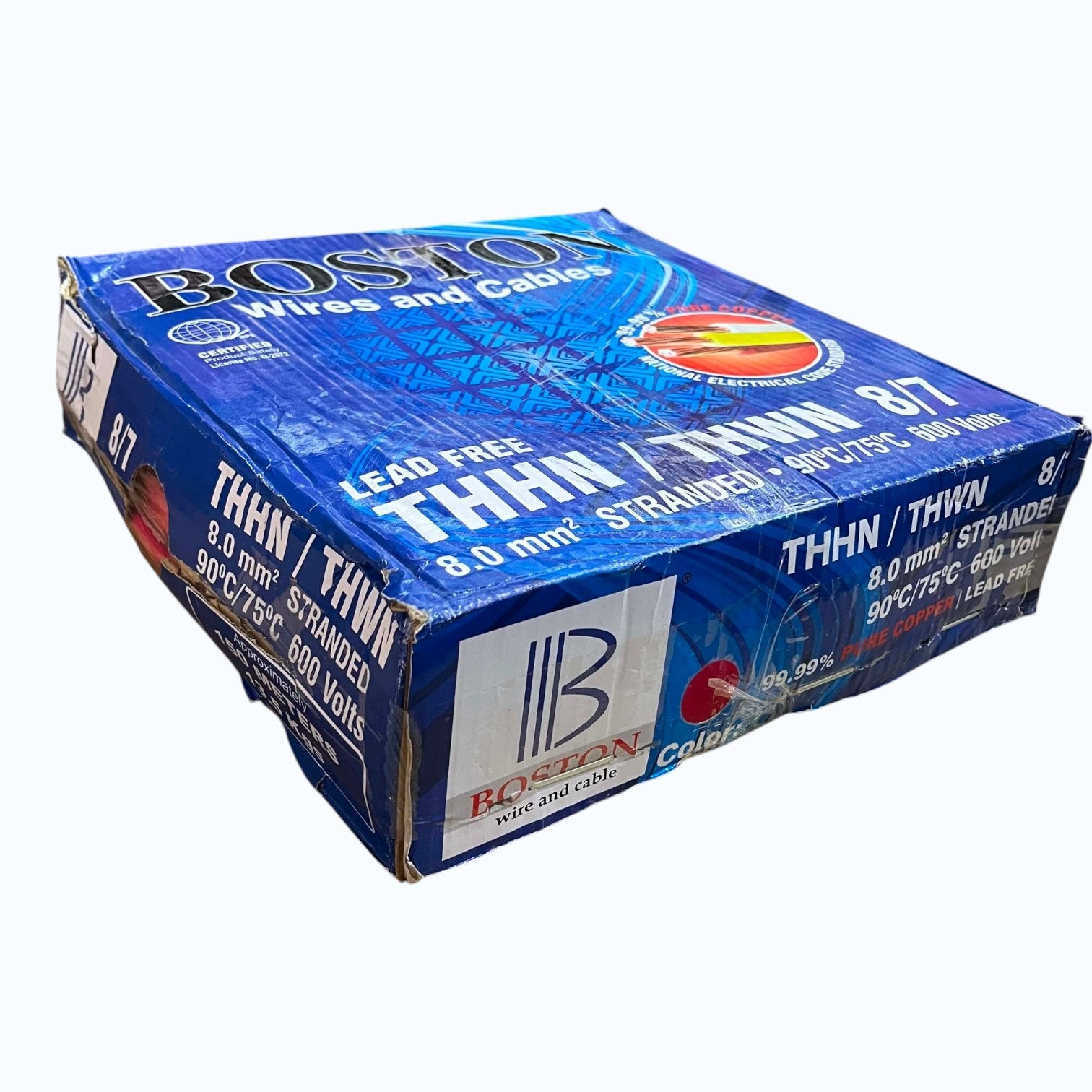 Boston THHN AWG 8/7, THWN 8.0mm² Stranded Red - 150 Meters/Roll Red