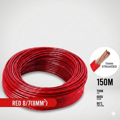 Boston THHN AWG 8/7, THWN 8.0mm² Stranded Red - 150 Meters/Roll Red