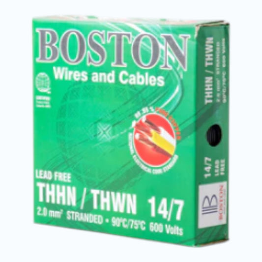 Boston THHN/THWN AWG 14/7, THWN/THHN 2.0mm² Stranded 150 Meters/Roll White
