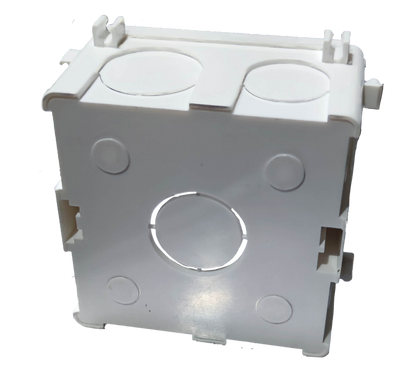 Bull Square Flush Type Utility Box in white plastic for electrical wiring installation
