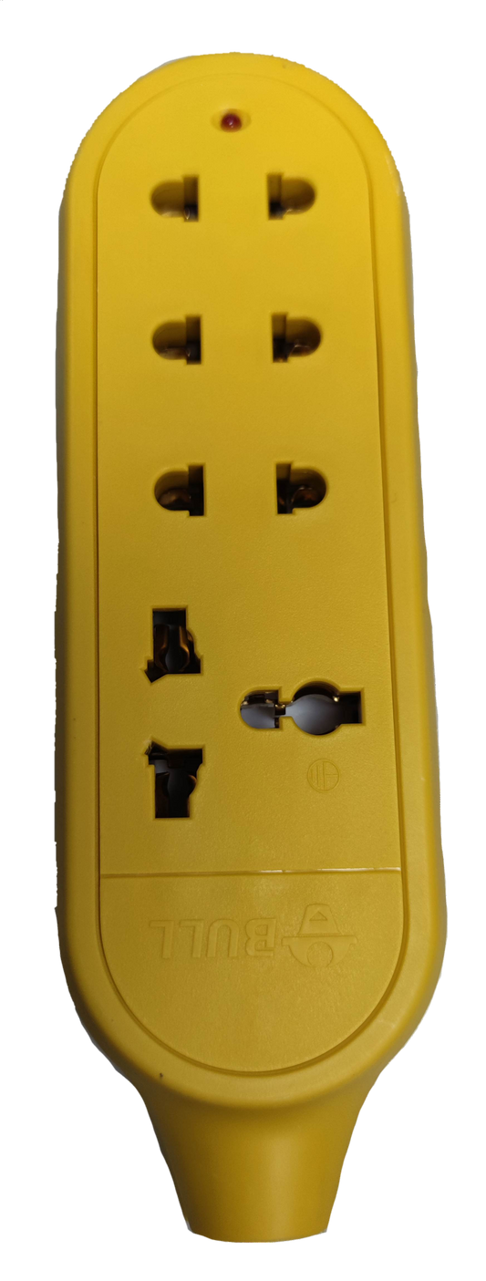 Bull 4 Gang Surface Type GNTP-C5 yellow power strip with multiple universal sockets