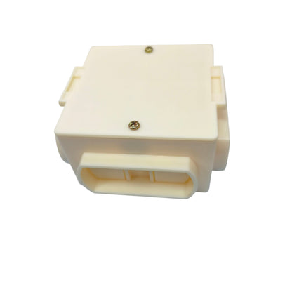 Bull white plastic Junction Box and Utility Box H4 with screw secured lid and rectangular cable entry